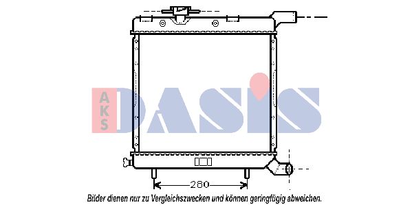 AKS DASIS Радиатор, охлаждение двигателя 520023N